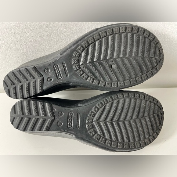 Crocs Women’s Size 8 Black Sassari Style Wedge Heels - Picture 7 of 9